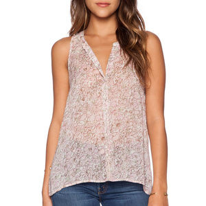Joie silk tank in soft floral